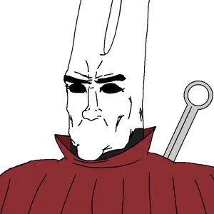 231583 - soybooru.com - 1soyjak black_eyes black_skin buff chudjak fellow_scotsman fellow_scotsman front_view hollow_knight hollow_knight_silksong hollow_knight_silksong hornet hornet_(hollow_knight_silksong) horns.png
