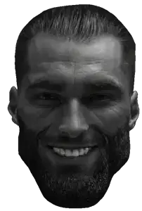 263374 - soybooru.com - 1nas beard black_hair ear ears eyes front_view gigachad gray_skin grin hair half_o...looking_at_you no_glasses nose not_a_duplicate open_eyes remastered short_hair smile teeth template transparent_background.png
